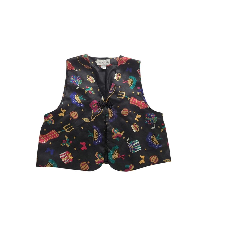 Vintage Diane Von Furstenburg Satin Novelty Vest